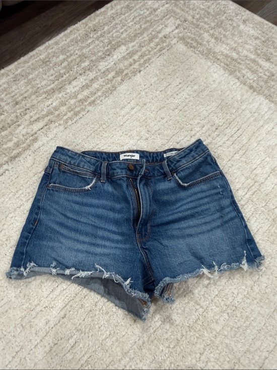 Wrangler Pants - Wrangler Blue Distressed Denim Jean Shorts